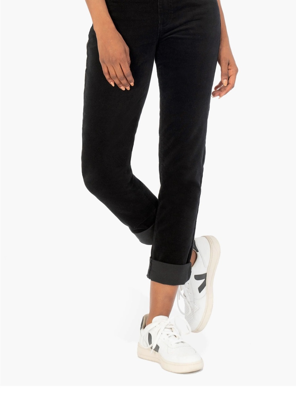 Kut from the Kloth Black Corduroy Catherine Boyfriend Jeans Size 12